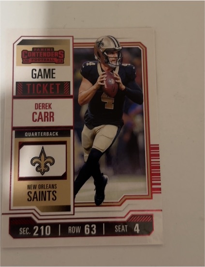 2023 Panini Contenders #72 Derek Carr — front