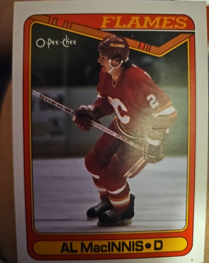 1990-91 O-Pee-Chee #127 Al MacInnis Calgary Flames — front