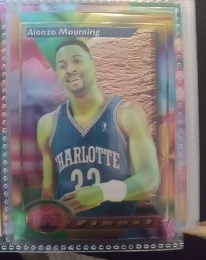 1993-94 Topps Finest #201 Alonzo Mourning — front
