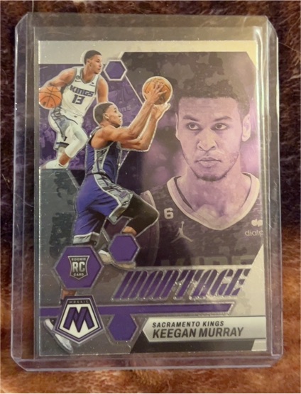 2022-23 Panini Mosaic #27 Keegan Murray Montage Sacramento Kings RC — front