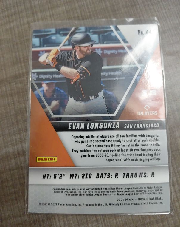 2021 Panini Mosaic #44 Evan Longoria — front