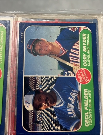 1986 Fleer #653 Cecil Fielder / Cory Snyder — front