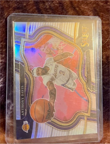 2022-23 Panini Select Courtside Pink Green White Prizm #12 Anthony Davis — front