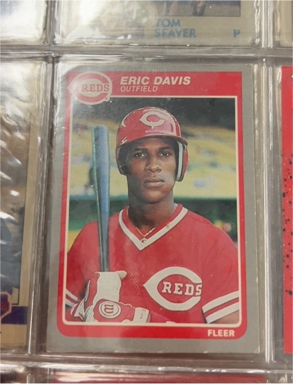 1985 Fleer #533 Eric Davis — front