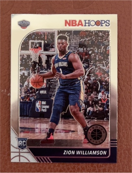 2019-20 Panini NBA Hoops Premium Stock #258 Zion Williamson — front