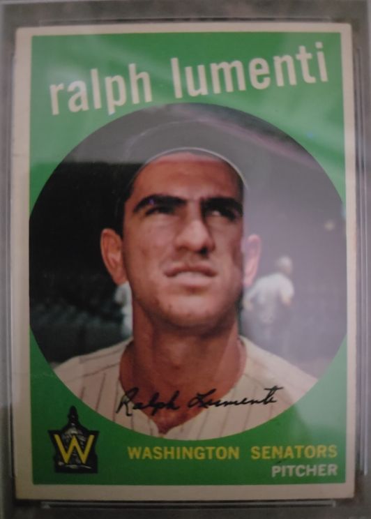 1959 Topps #316b Ralph Lumenti Washington Senators — front