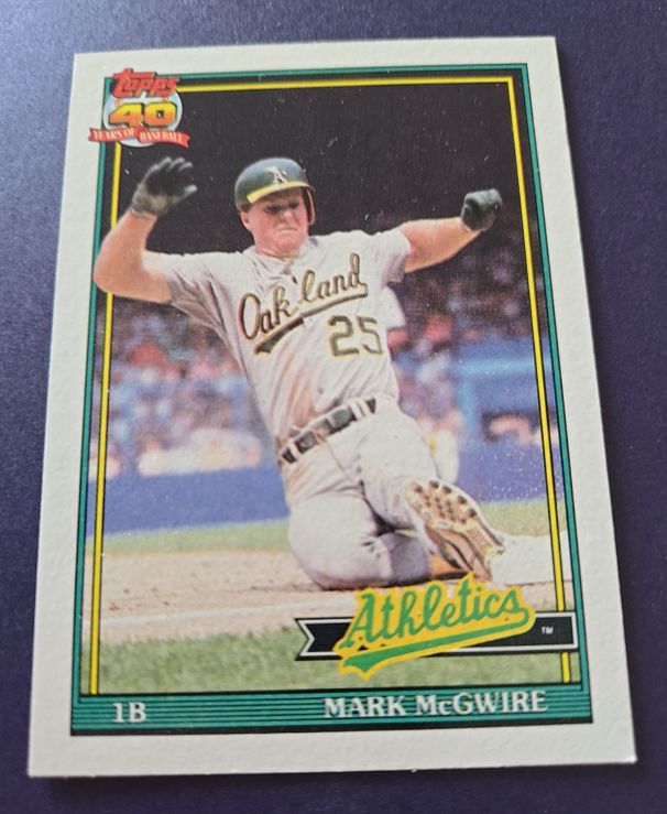 1991 Topps #270 Mark McGwire — front