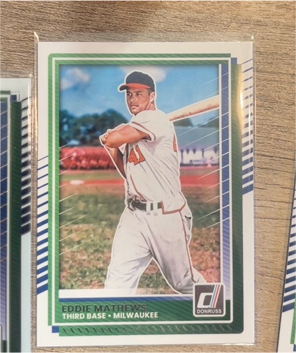 2025 Donruss #67 Eddie Mathews Milwaukee Braves — front