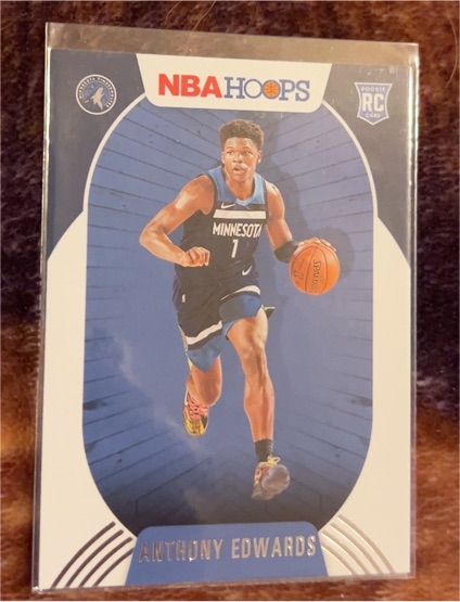 2020-21 Panini NBA Hoops #216 Anthony Edwards — front
