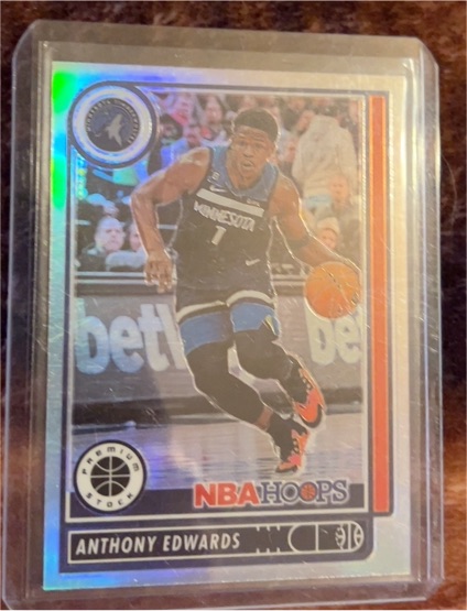 2022-23 Panini Chronicles Hoops Premium Stock #587 Anthony Edwards — front
