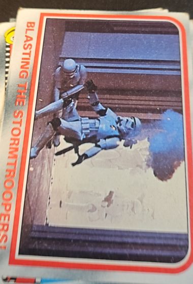 1980 Topps Star Wars The Empire Strikes Back #111 Blasting the Stormtroopers! — front