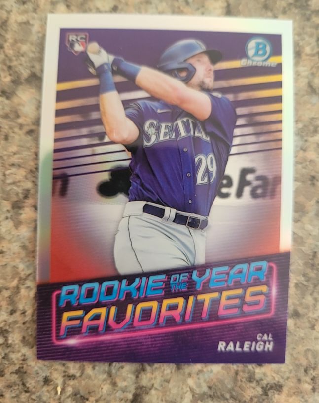 2022 Bowman Rookie of the Year Favorites #ROYF-7 Cal Raleigh — front