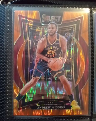 2024-25 Panini Select Concourse Orange Flash Prizm #5 Andrew Wiggins — front