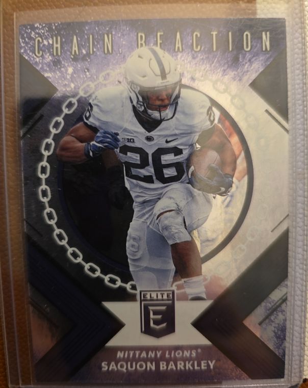 2018 Panini Elite Draft Picks Chain Reaction #1 Saquon Barkley — front