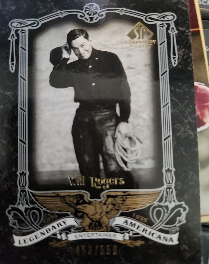 2007 SP Legendary Cuts Legendary Americana #LA-10 Will Rogers — front