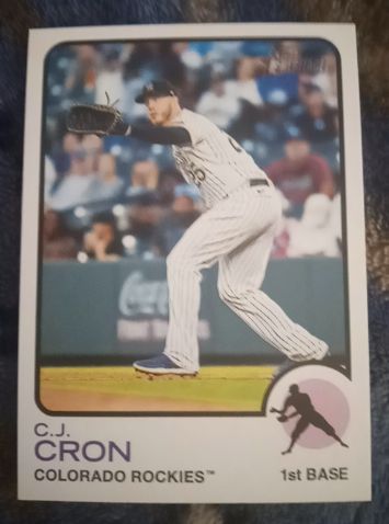 2022 Topps Heritage #138 C.J. Cron — front