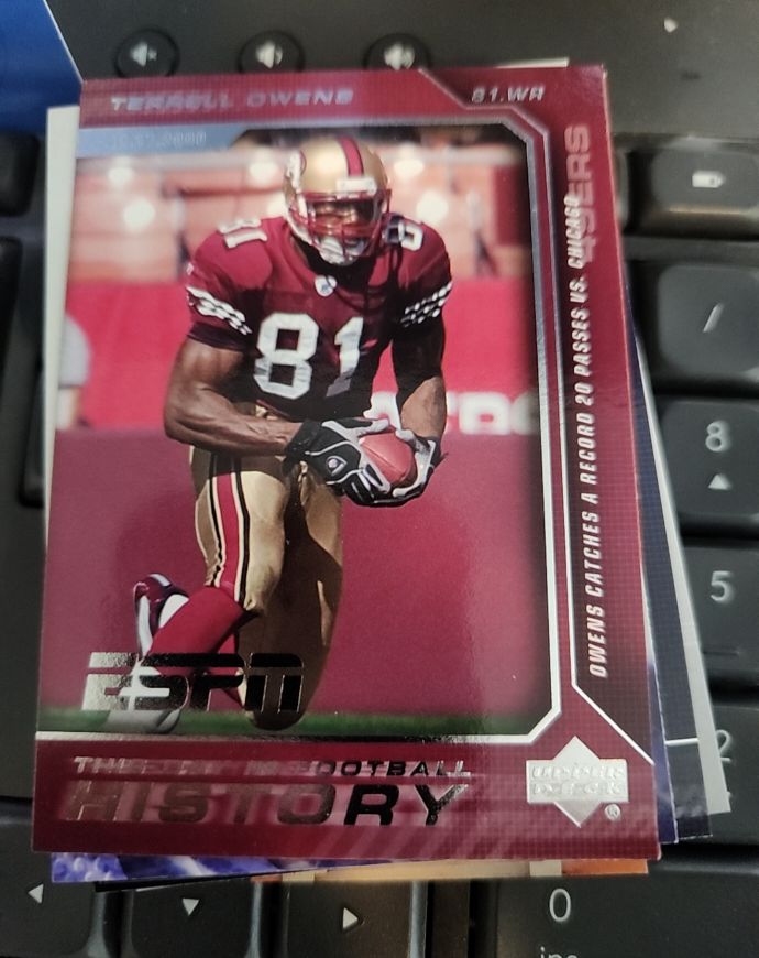 2005 Upper Deck ESPN This Day in History #18 Terrell Owens — front