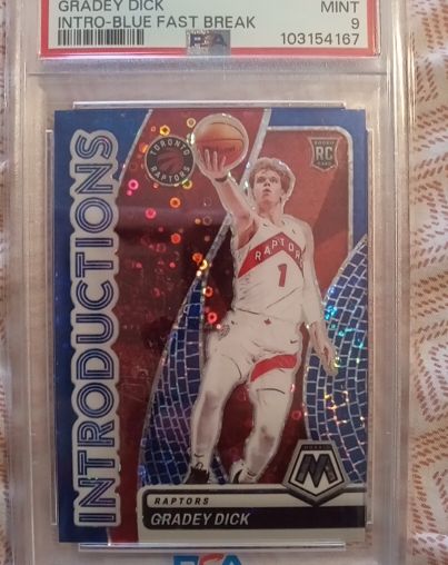 2023-24 Panini Mosaic #6 Gradey Dick Introductions Blue Fast Break — front