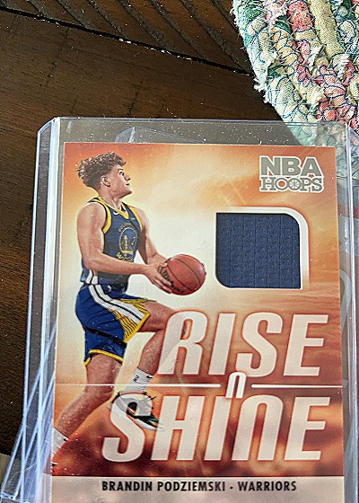2023-24 Panini NBA Hoops #RS-BRA Brandin Podziemski Rise n Shine Memorabilia — front