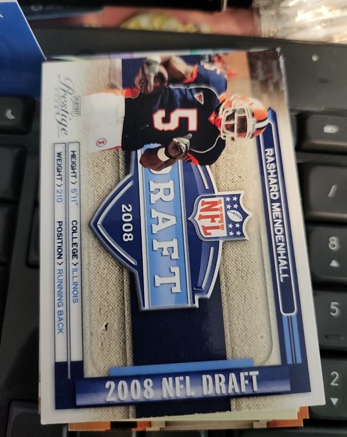 2008 Playoff Prestige NFL Draft #10 Rashard Mendenhall — front