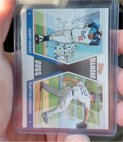 2011 Topps Diamond Duos #DD-KK Sandy Koufax / Clayton Kershaw — front