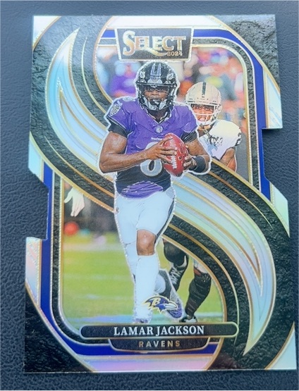 2024 Panini Select Premier Level Silver Prizm #121 Lamar Jackson — front
