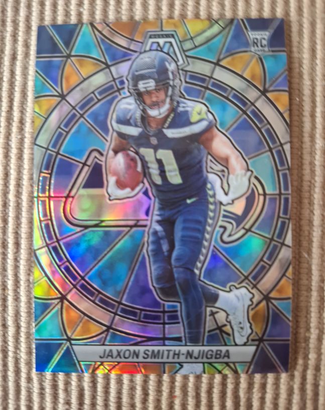 2023 Panini Mosaic Stained Glass #SG-11 Jaxon Smith-Njigba — front