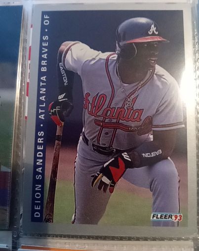 1993 Fleer #13 Deion Sanders — front