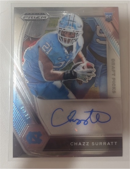 2021 Panini Prizm Draft Picks Silver #DPA-CAZ Chazz Surratt — front