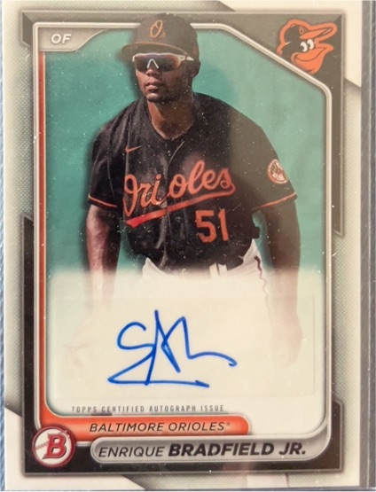 2024 Bowman Prospect Autographs #PPRA-EB Enrique Bradfield Jr. — front