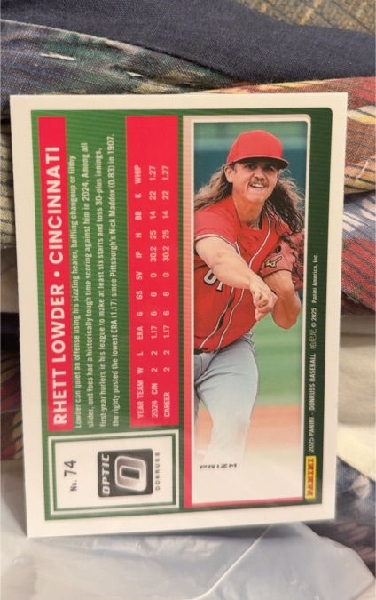 2025 Panini Donruss Optic #74 Rhett Lowder — front