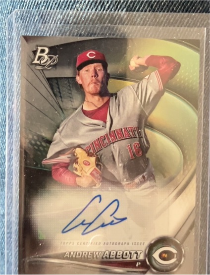 2022 Bowman Platinum Top Prospects #TOP-35 Andrew Abbott — front