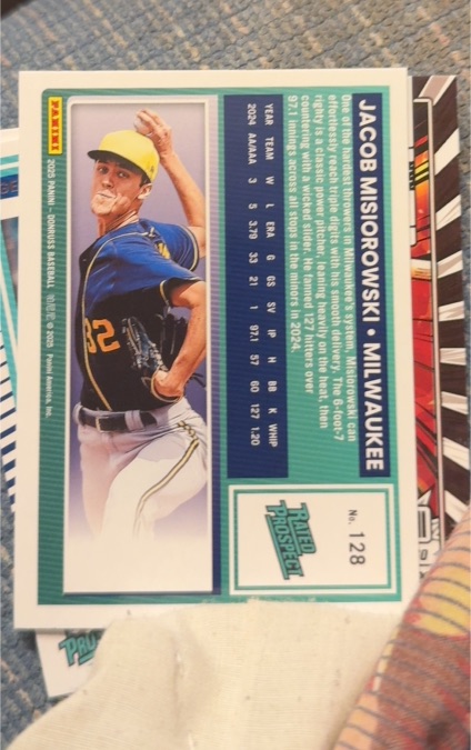 2023 Donruss Rated Prospects #128 Jacob Misiorowski — front