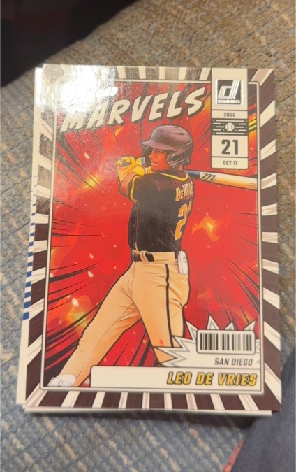 2025 Panini Donruss Diamond Marvels #11 Leo De Vries — front