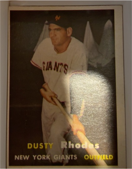 1957 Topps Baseball #61 Dusty Rhodes — front