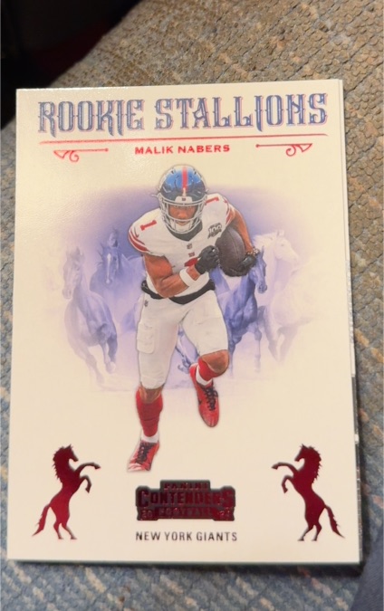 2024 Panini Contenders #6 Malik Nabers Rookie Stallions — front