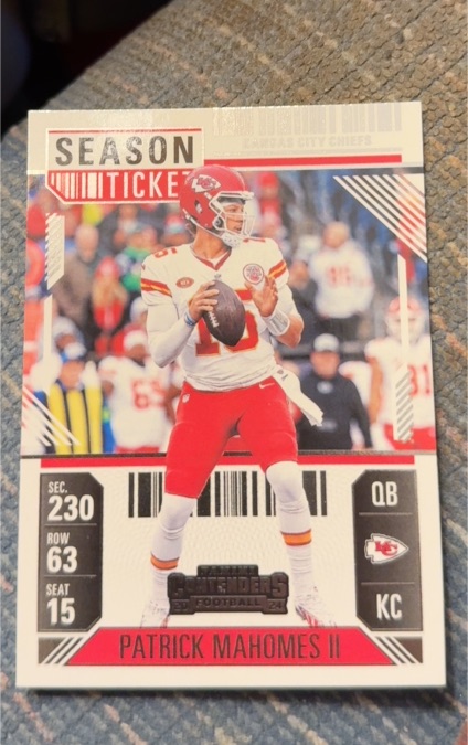 2024 Panini Contenders #50 Patrick Mahomes II Season Ticket Kansas City Chiefs — front