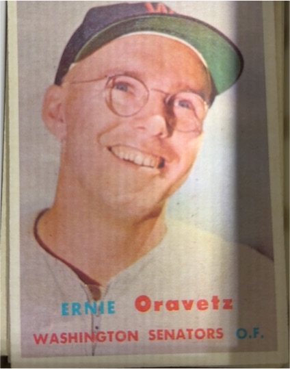 1957 Topps #179 Ernie Oravetz — front
