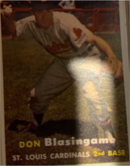 1957 Topps #47 Don Blasingame — front