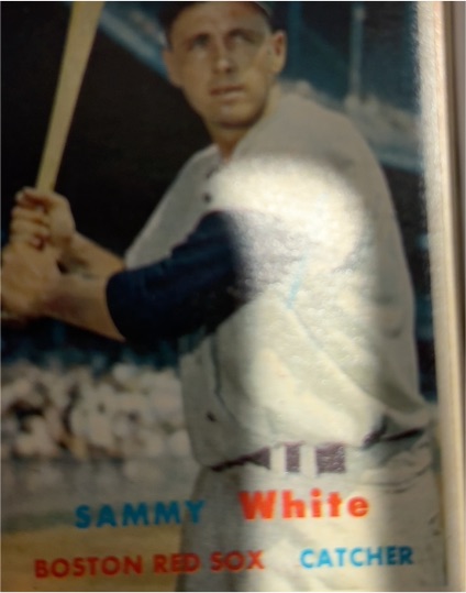 1957 Topps #163 Sammy White — front