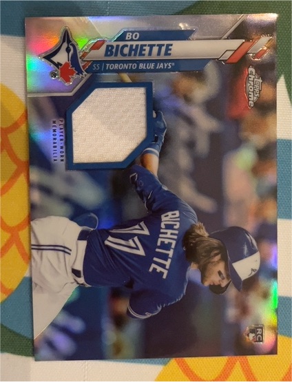 2020 Topps #CRR-BB Bo Bichette Factory Set Bonus Chrome Relic Blue Jays RC — front