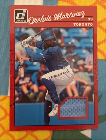 2023 Donruss #90M-OM Orelvis Martinez Retro Rookie Jersey Patch — front