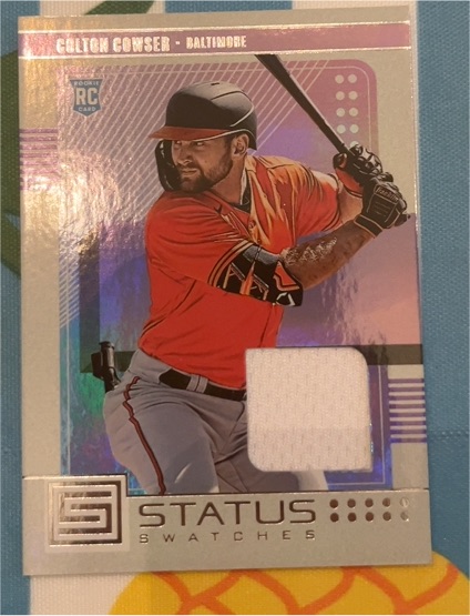 2023 Panini Chronicles Status Swatches #SS-CC Colton Cowser — front