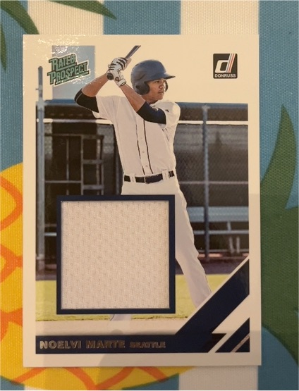 2019 Donruss Rated Prospect Material #RPM-NM Noelvi Marte — front
