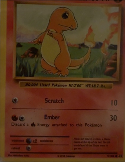 1999 Pokémon #4 Charmander — front