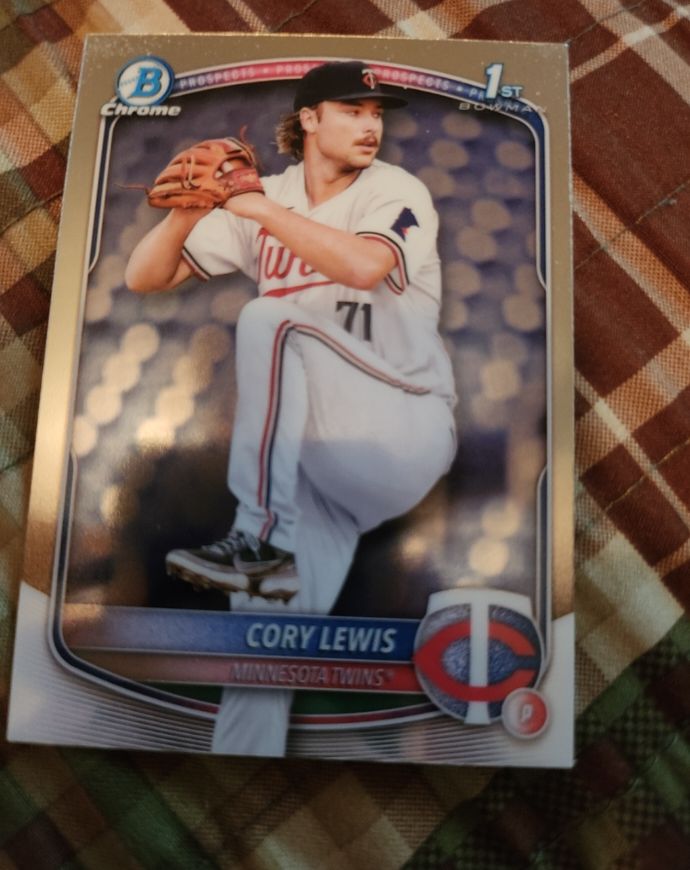 2025 Bowman Chrome Prospects #BCP-128 Cory Lewis — front