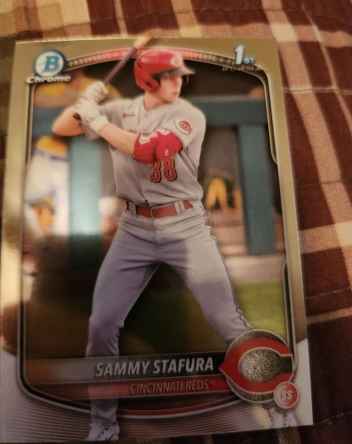 2025 Bowman Chrome #BCP-100 Sammy Stafura — front