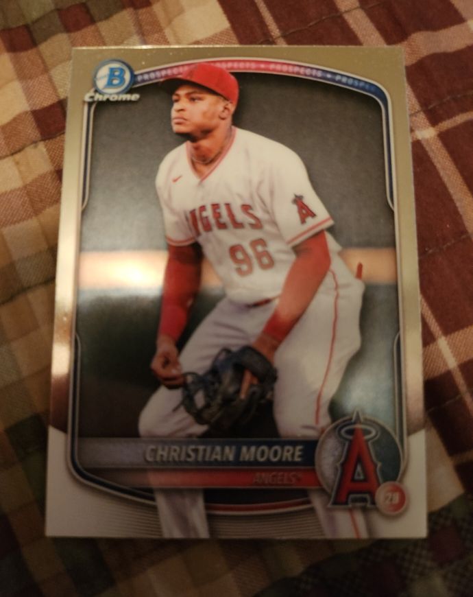 2025 Bowman Chrome #BCP-107 Christian Moore — front