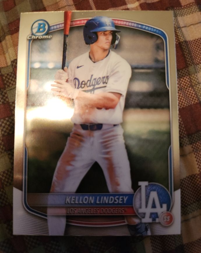 2025 Bowman Chrome Prospects #BCP-137 Kellon Lindsey — front