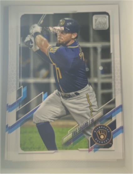 2021 Topps #21 Eric Sogard Milwaukee Brewers — front